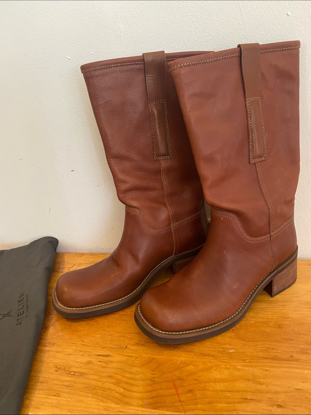 Vagabond Dingo campus style Brown Leather Mid-Calf Boots